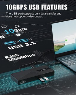 Foto 5 | Foto 5 | Estación De Acoplamiento Wavlink Displaylink 15 En 1 De 130 W Con 3 Monitores - Venta Internacional.