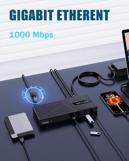 Foto 7 | Foto 7 | Estación De Acoplamiento Wavlink Displaylink 15 En 1 De 130 W Con 3 Monitores - Venta Internacional.