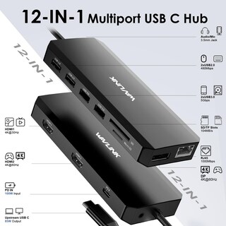 Foto 2 | Foto 2 | Estación De Acoplamiento Usb C Wavlink Con Doble Monitor Y Triple Pantalla - Venta Internacional.
