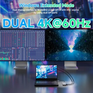 Foto 4 | Foto 4 | Estación De Acoplamiento Wavlink De Doble Monitor Displayport Hdmi 100w Pd - Venta Internacional.