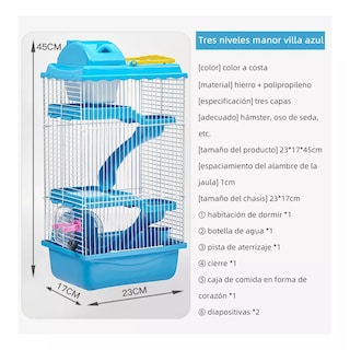 Foto 3 | Foto 3 | Jaula de Hámster de 4 Pisos con Tobogán y Servidor de Agua