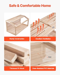 Foto 2 | Foto 2 | Jaula Para Hámster Vevor, De Madera, 270°, Para Ver, 82 X 41 X 41 Cm - Venta Internacional.