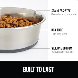 Foto 2 | Foto 2 | Juego De Cuencos Para Perros Gorilla Grip De Acero Inoxidable De 1,9 L (paquete De 2) - Venta Internacional.