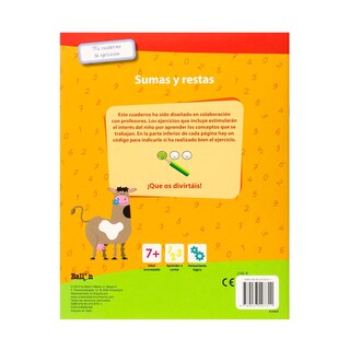 Foto 2 | Foto 2 | Mi Cuaderno de Ejercicios Sumas y Restas Ballon Rústico Multicolor