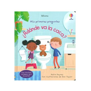Foto 1 | Foto 1 | ¿a Dónde Va La Caca? Usborne Pasta Dura color Azul