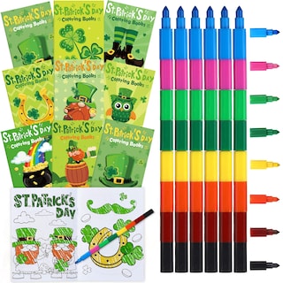 Foto 1 | Foto 1 | Libros Para Colorear Divertidos Para El Día De San Patricio Para Niños Con Crayones X24 - Venta Internacional.