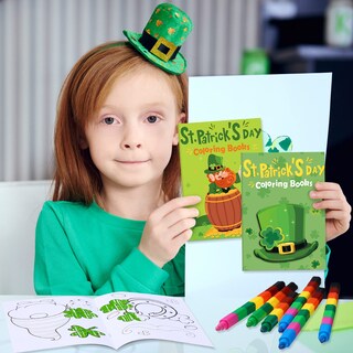 Foto 5 | Foto 5 | Libros Para Colorear Divertidos Para El Día De San Patricio Para Niños Con Crayones X24 - Venta Internacional.