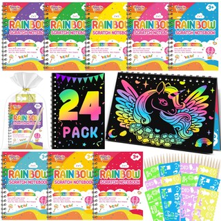 Foto 1 | Foto 1 | Libreta Scratch Art Party Favors Feredo Kids Rainbow, Paquete De 24 - Venta Internacional.