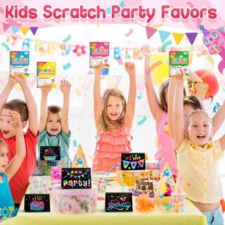Foto 4 | Foto 4 | Libreta Scratch Art Party Favors Feredo Kids Rainbow, Paquete De 24 - Venta Internacional.