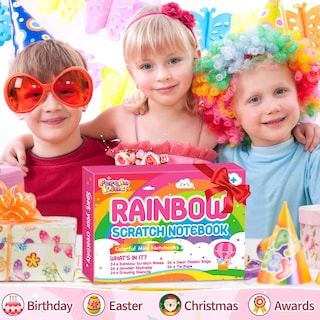 Foto 7 | Foto 7 | Libreta Scratch Art Party Favors Feredo Kids Rainbow, Paquete De 24 - Venta Internacional.