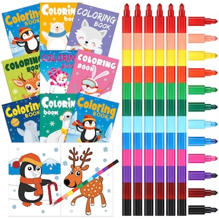 Foto 1 | Foto 1 | Libros Para Colorear Funrous Winter Con Crayones Apilables, 24 Juegos - Venta Internacional.