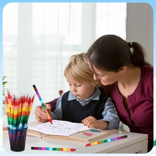 Foto 5 | Foto 5 | Libros Para Colorear Funrous Winter Con Crayones Apilables, 24 Juegos - Venta Internacional.