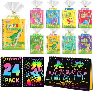 Foto 1 | Foto 1 | Cuaderno Party Favors Scratch Art Para Niños, Paquete De 24 Unidades, Diseño De Dinosaurios - Venta Internacional.