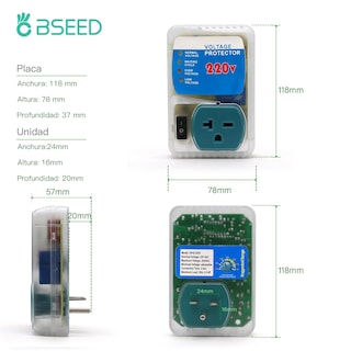 Foto 7 | Foto 7 | Protector Contra Sobretensiones Bseed, Certificado Etl, 220 V, 400 W, Para El Hogar, Paquete De 1 Unidad - Venta Internacional.