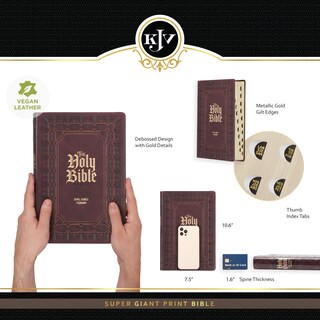 Foto 3 | Foto 3 | Libro Christian Art Gifts Kjv Holy Bible Con Estampado Supergigante - Venta Internacional.