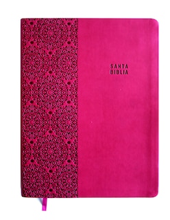 Foto 1 | Foto 1 | Biblia Reina Valera Letra Súper Gigante, Símil Piel Fucsia