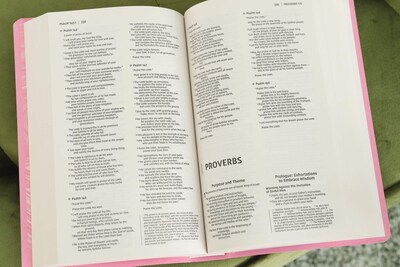 Foto 5 | Foto 5 | Libro Niv, Regalo Y Premio De La Biblia, Con Aspecto De Cuero, Rosa Y Letra Roja - Venta Internacional.