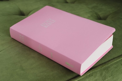Foto 7 | Foto 7 | Libro Niv, Regalo Y Premio De La Biblia, Con Aspecto De Cuero, Rosa Y Letra Roja - Venta Internacional.