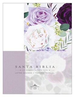 Foto 1 | Foto 1 | “biblia Rvr 1960 Tamaño Manual – Ultradelgada Letra Grande Tapa Dura Con Tela Morada Y Flores Índice Imágenes A Color”