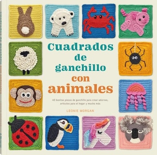Foto 1 | Foto 1 | Cuadrados De Ganchillo Con Animales Leonie Morgan Librero Tapa Blanda