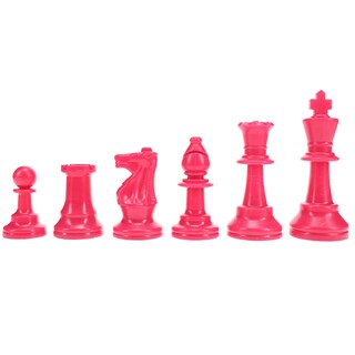 Foto 1 | Foto 1 | Piezas De Ajedrez We Games De Plástico Brillante, Color Rosa Staunton - Venta Internacional.