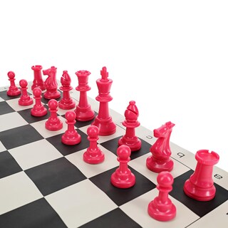 Foto 5 | Foto 5 | Piezas De Ajedrez We Games De Plástico Brillante, Color Rosa Staunton - Venta Internacional.