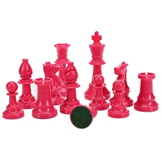 Foto 6 | Foto 6 | Piezas De Ajedrez We Games De Plástico Brillante, Color Rosa Staunton - Venta Internacional.