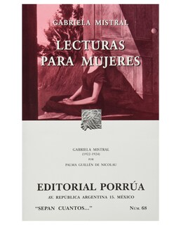 Foto 1 | Foto 1 | Libro Lecturas Para Mujeres Editorial Porrúa Mistral Gabriela