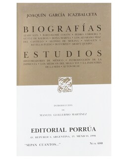 Foto 1 | Foto 1 | Libro Biografías · Estudios- Editorial Porrúa - García Icazbalceta, Joaquín