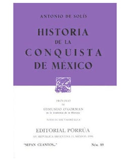 Foto 1 | Foto 1 | Libro Historia De La Conquista De México- Editorial Porrúa - Solis Y Rivadeneira, Antonio De