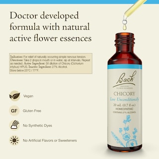 Foto 2 | Foto 2 | Esencia Floral De Achicoria Original De Bach 20 Ml Vegana Sin Gluten - Venta Internacional.