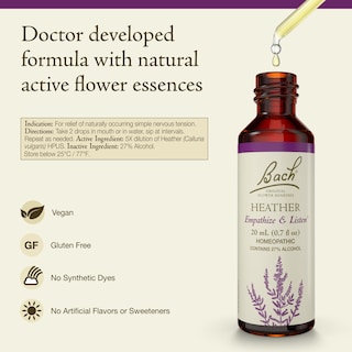 Foto 2 | Foto 2 | Flower Essence Bach Original Heather 20 Ml Vegano Sin Gluten - Venta Internacional.