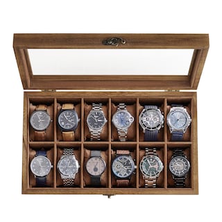 Foto 1 | Foto 1 | Organizador para Reloj Songmics de Madera Nogal Rústico Con 12 Ranuras