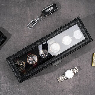 Foto 2 | Foto 2 | Estuche Expositor Para Relojes Watch Box Procase De 6 Ranuras Con Cajón Tipo Lagarto - Venta Internacional.