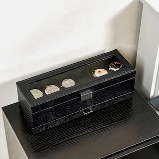 Foto 6 | Foto 6 | Estuche Expositor Para Relojes Watch Box Procase De 6 Ranuras Con Cajón Tipo Lagarto - Venta Internacional.