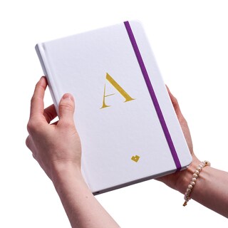 Foto 4 | Foto 4 | Libreta de Notas LuckyLy NS01-S color Blanco de Piel Vegana - Letra S