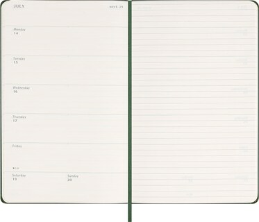 Foto 4 | Foto 4 | Planificador Moleskine Classic Semanal Para 12 Meses De 2025, Color Verde Mirto - Venta Internacional.