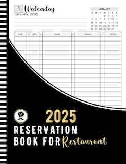 Foto 1 | Foto 1 | Reservation Book For Restaurant 2025: From 1 January 2025 To 31 December 2025 ( 365 Day ) - Venta Internacional.