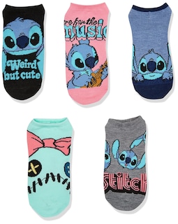 Foto 2 | Foto 2 | Pack De 5 Calcetines Disney Lilo & Stitch No Show Para Mujer - Venta Internacional.