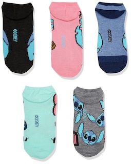 Foto 3 | Foto 3 | Pack De 5 Calcetines Disney Lilo & Stitch No Show Para Mujer - Venta Internacional.