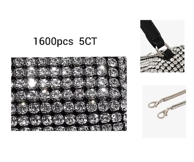 Foto 2 | Foto 2 | Bolsa Bandolera Belug con Brillantes color Plata para Mujer