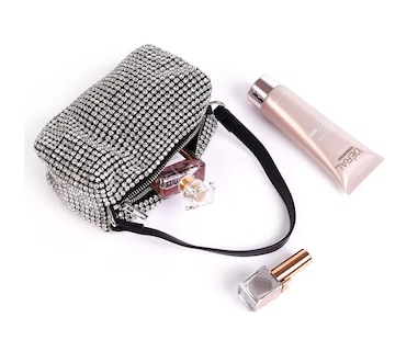 Foto 5 | Foto 5 | Bolsa Bandolera Belug con Brillantes color Plata para Mujer