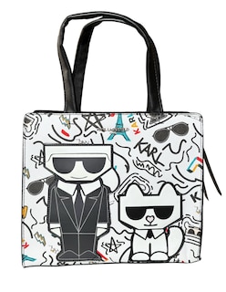 Foto 1 | Foto 1 | Bolsa Tote Blanca de Cuero Karl Lagerfeld París