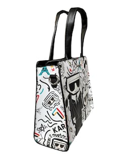 Foto 3 | Foto 3 | Bolsa Tote Blanca de Cuero Karl Lagerfeld París