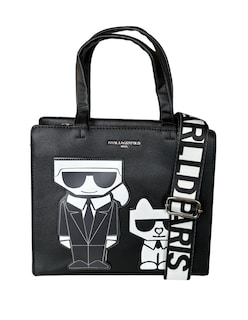 Foto 1 | Foto 1 | Bolsa Tote Negra de Cuero Karl Lagerfeld París