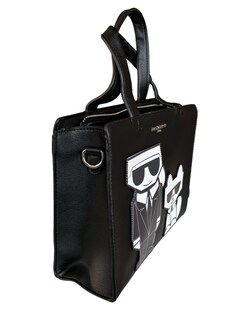 Foto 2 | Foto 2 | Bolsa Tote Negra de Cuero Karl Lagerfeld París