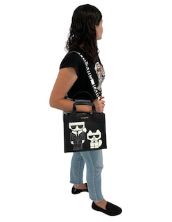Foto 5 | Foto 5 | Bolsa Tote Negra de Cuero Karl Lagerfeld París