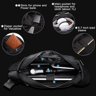 Foto 4 | Foto 4 | Bandolera Bange Impermeable y Segura Negra para Hombre - Venta Internacional