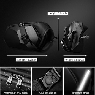 Foto 5 | Foto 5 | Bandolera Bange Impermeable y Segura Negra para Hombre - Venta Internacional