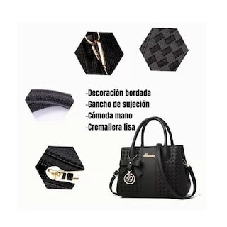 Foto 3 | Foto 3 | Bolso Mano Tote Bolsa Mochila Mujer Gran Capacidad Ligero Negra